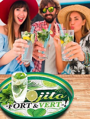 Plateau métallique Mojito