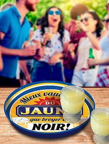 Plateau métallique rétro