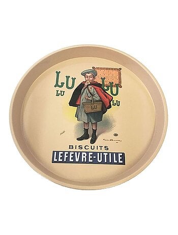 Plateau métallique rond Lu