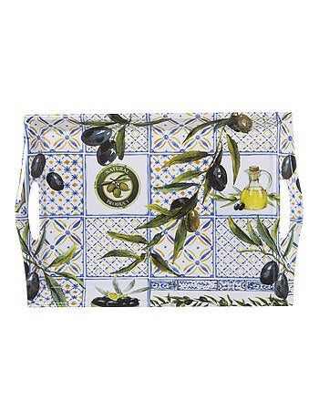 Plateau olives en mélamine avec poignées 35 cm