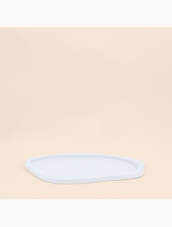 Plateau organique blanc 29x23cm