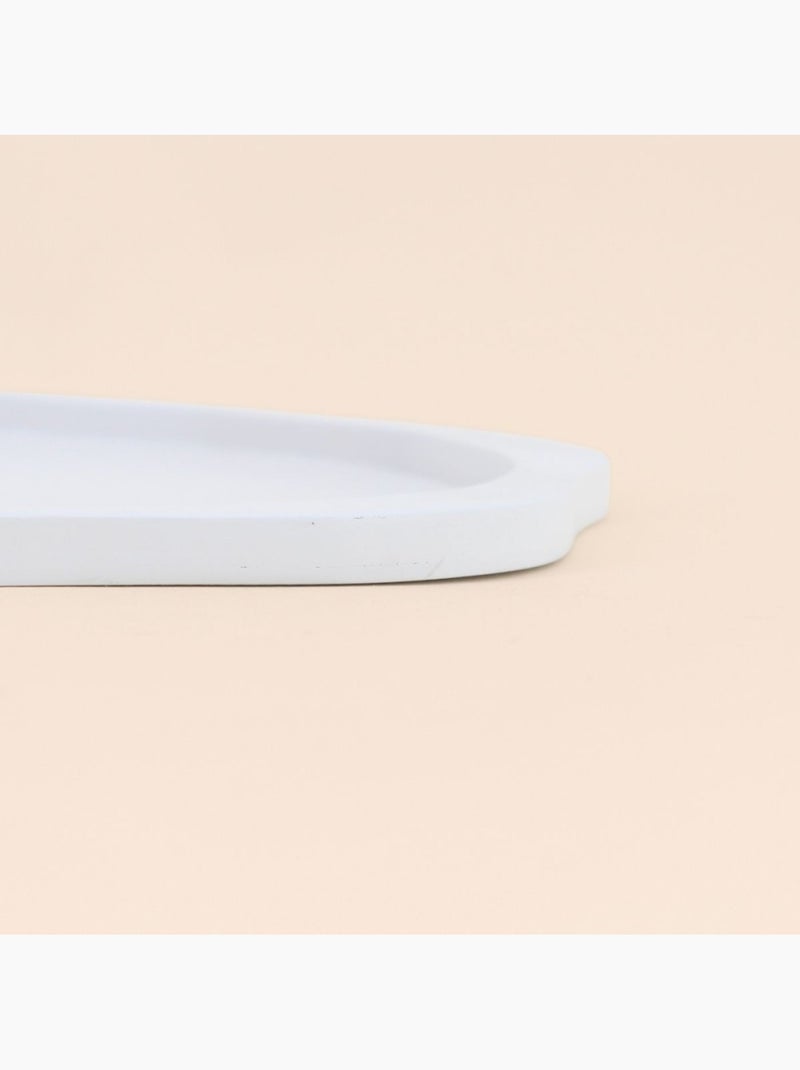 Plateau organique blanc 29x23cm Blanc - Kiabi