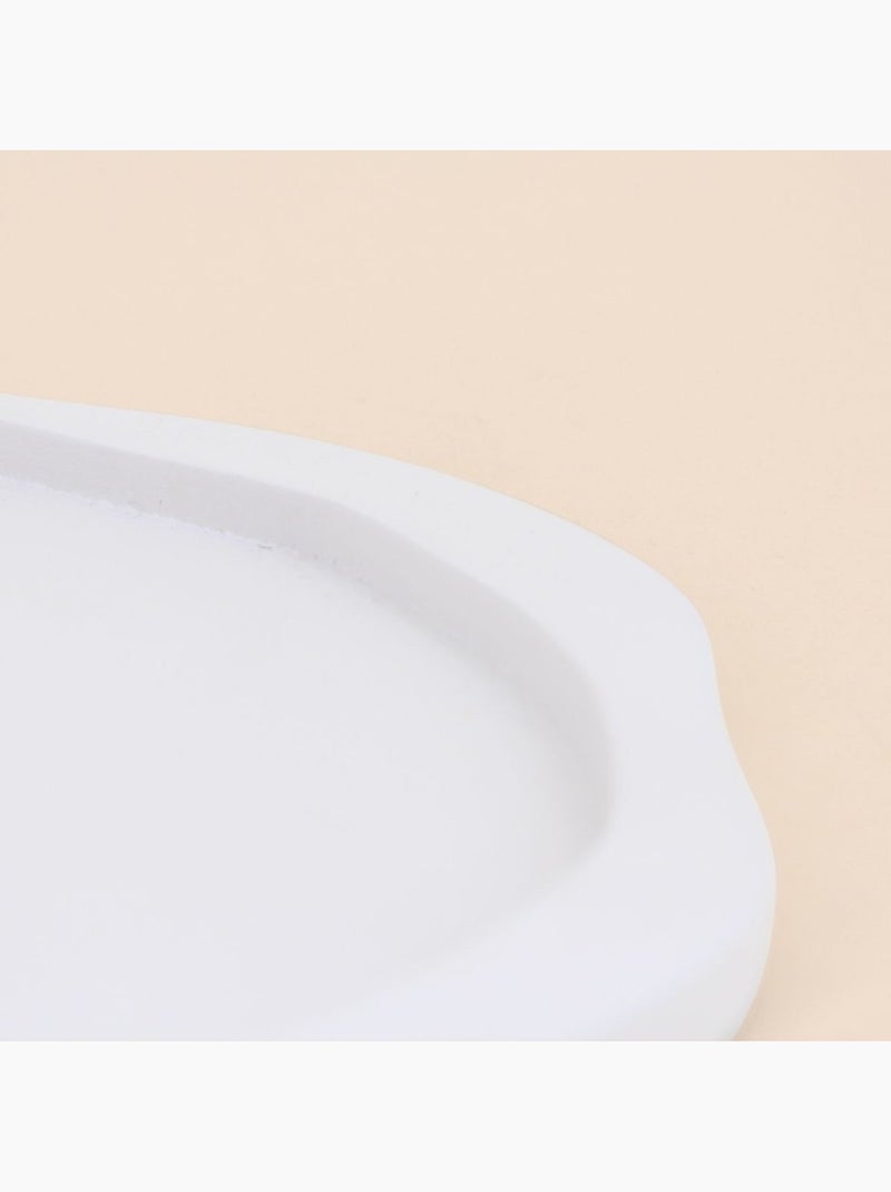 Plateau organique blanc 29x23cm Blanc - Kiabi