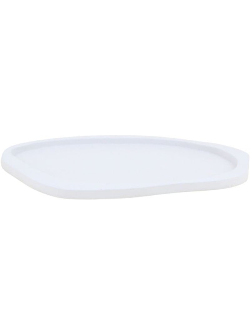 Plateau organique blanc 29x23cm Blanc - Kiabi