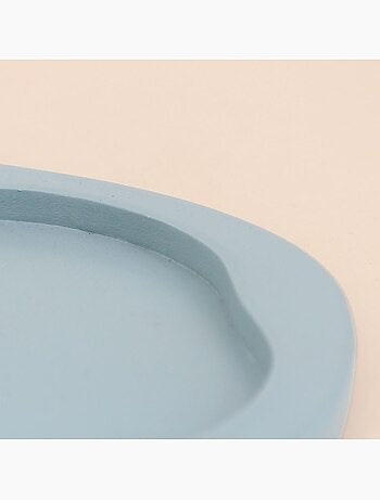 Plateau organique bleu 22x18cm