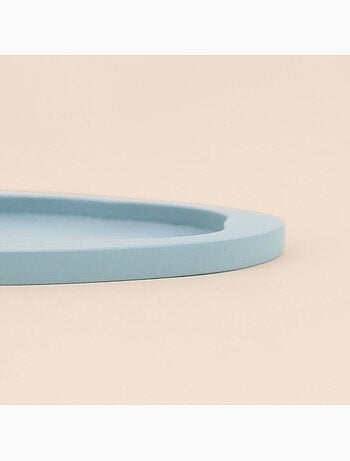 Plateau organique bleu 22x18cm
