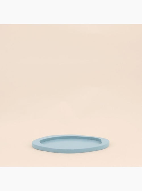 Plateau organique bleu 22x18cm - Kiabi