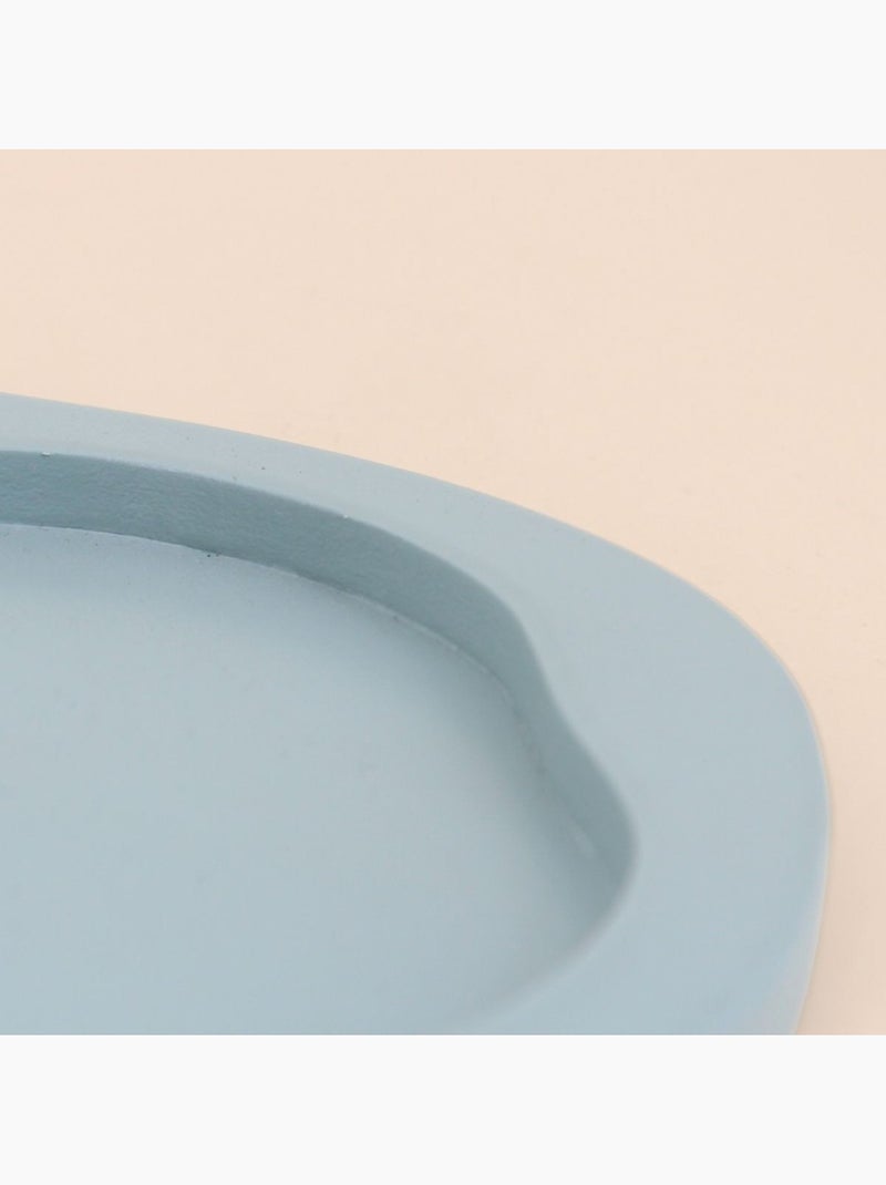 Plateau organique bleu 22x18cm Bleu - Kiabi