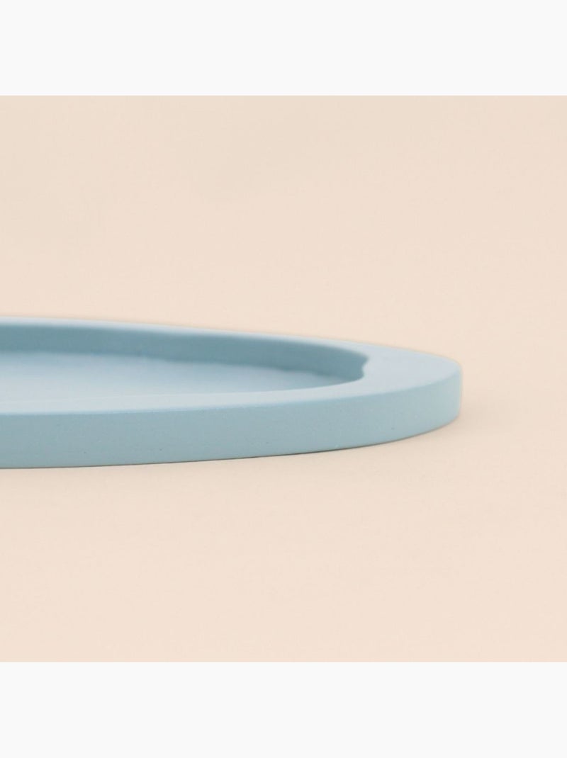 Plateau organique bleu 22x18cm Bleu - Kiabi