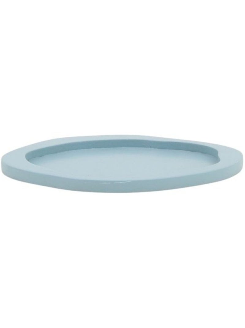 Plateau organique bleu 22x18cm Bleu - Kiabi