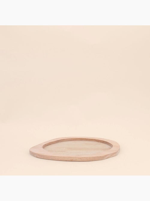 Plateau organique en bois 27x19cm - Kiabi