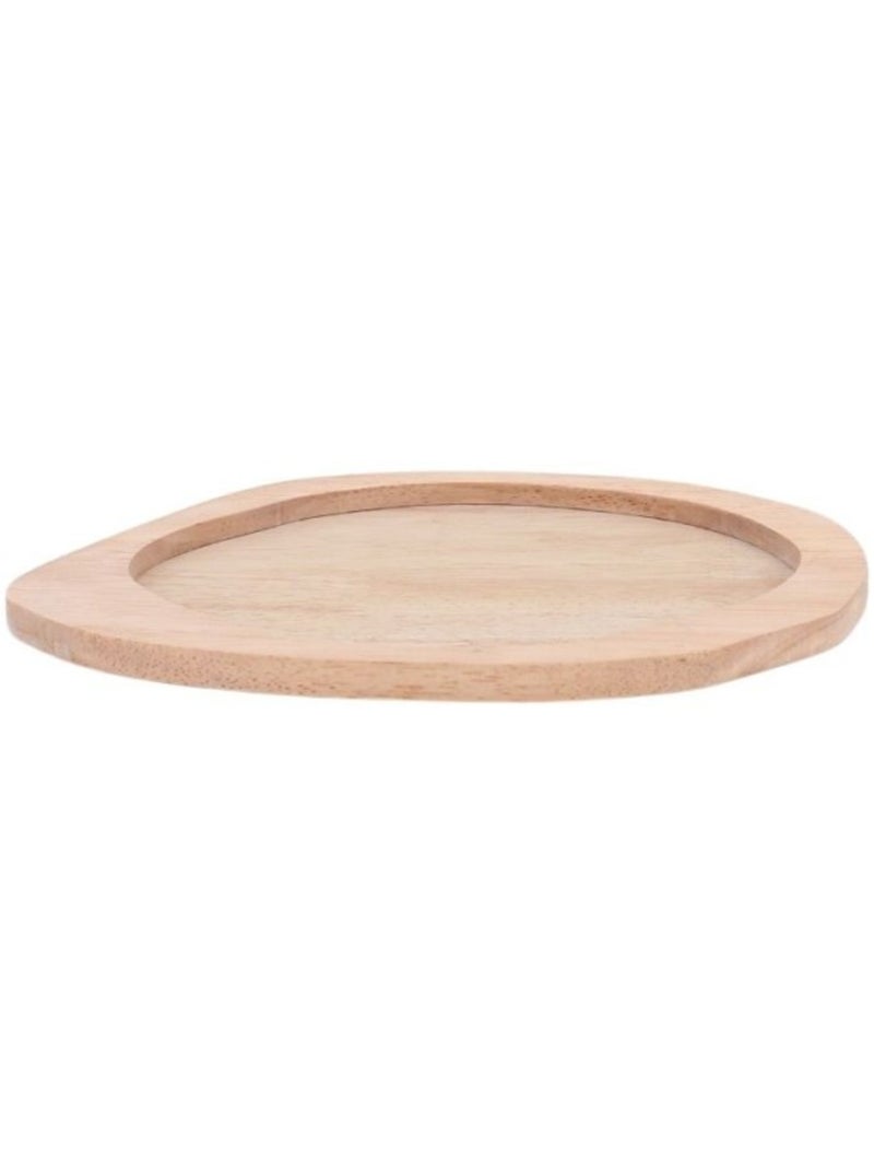 Plateau organique en bois 27x19cm Beige - Kiabi