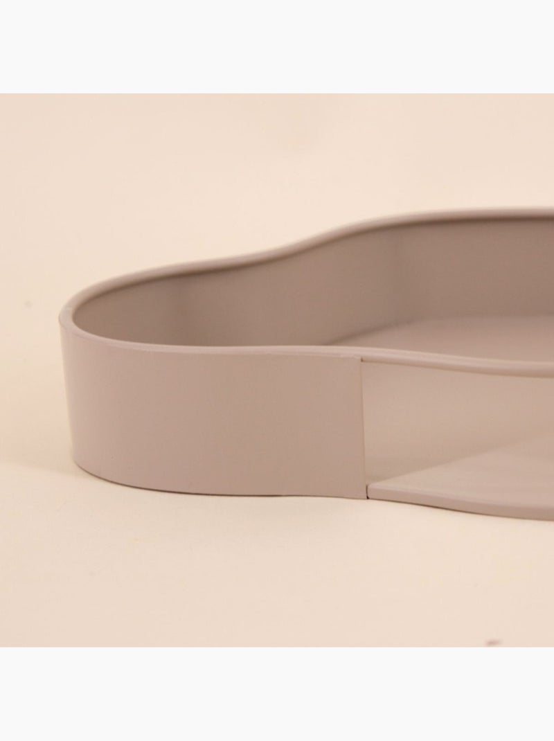 Plateau organique en métal 27cm Beige - Kiabi