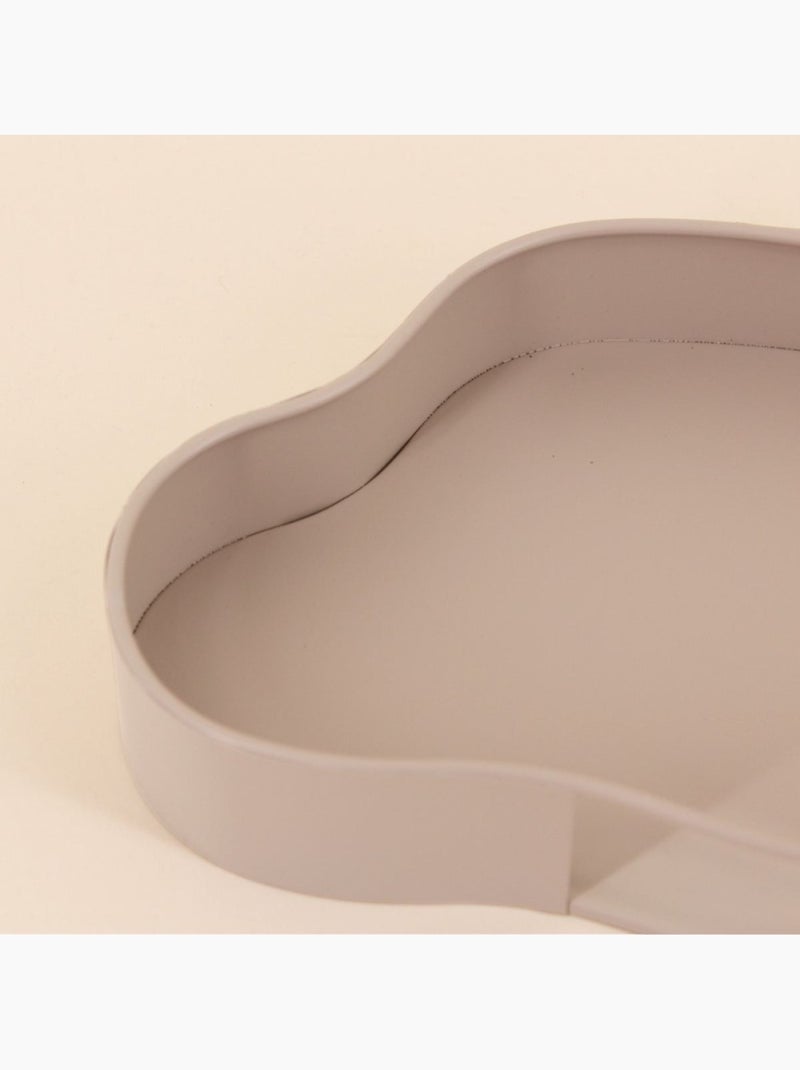 Plateau organique en métal 27cm Beige - Kiabi