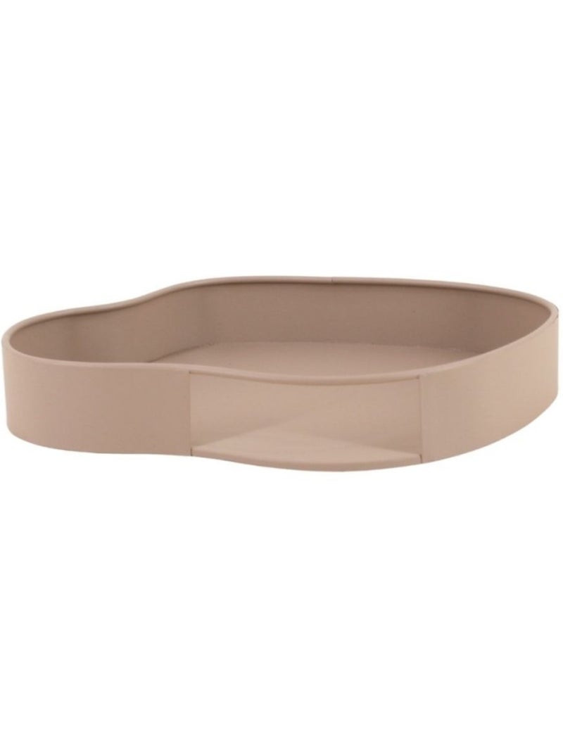 Plateau organique en métal 27cm Beige - Kiabi