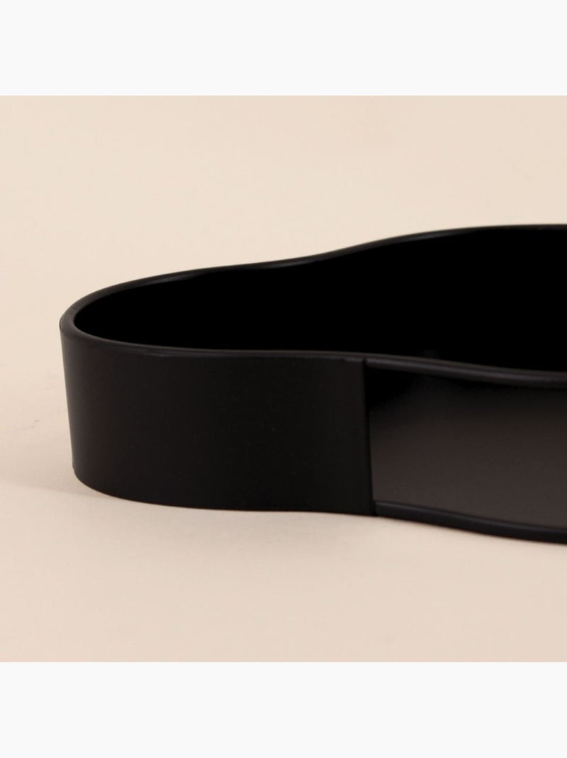 Plateau organique en métal 27cm Noir - Kiabi