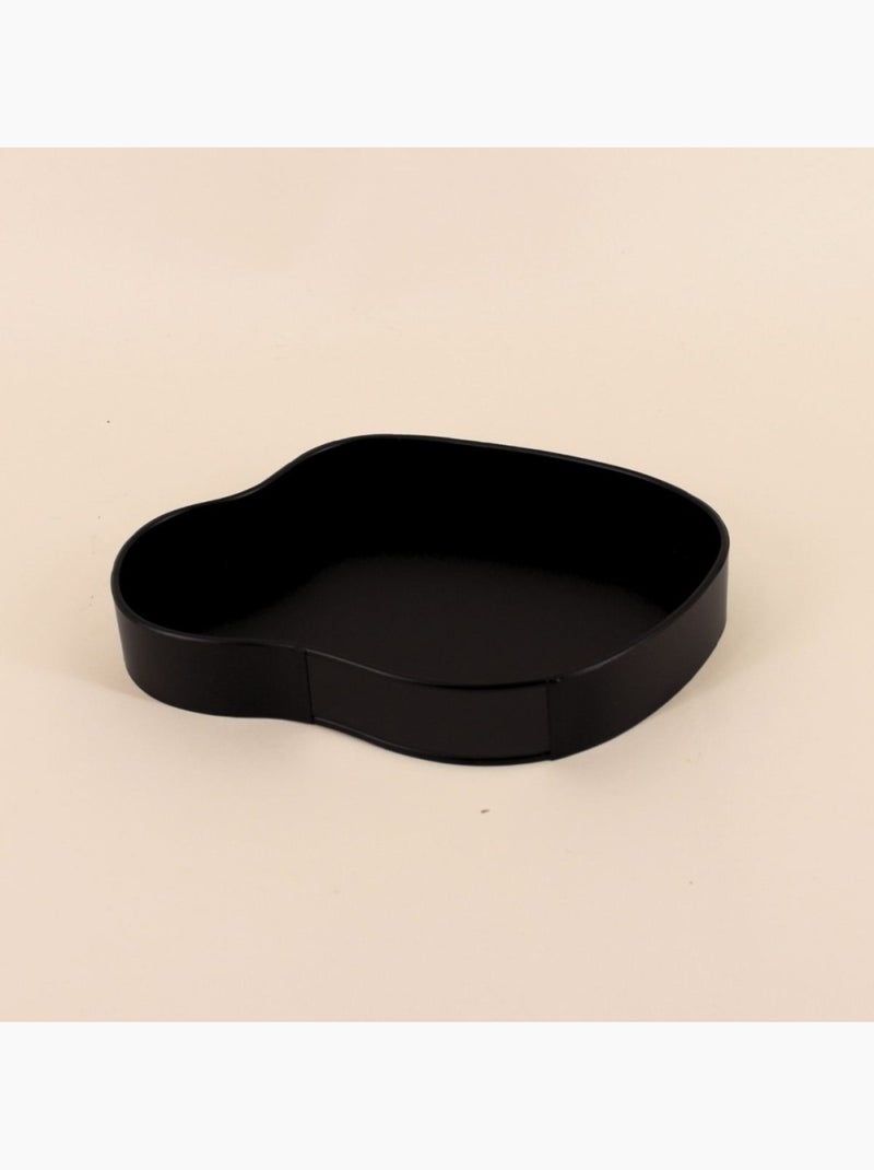 Plateau organique en métal 27cm Noir - Kiabi