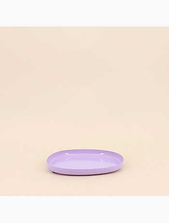 Plateau organique en métal violet 12cm