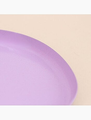 Plateau organique en métal violet 12cm
