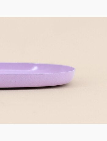 Plateau organique en métal violet 12cm