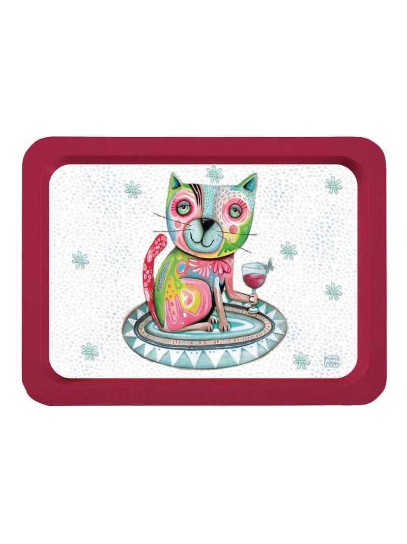 Plateau petit modèle le chat d'Allen Blanc - Kiabi