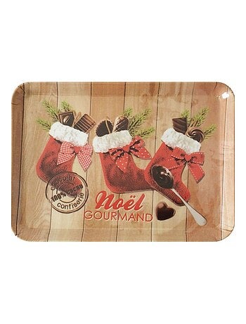 Plateau petit modèle rectangulaire Chocolats de Noel