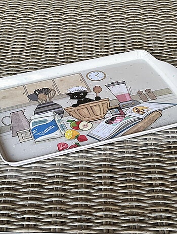 Plateau rectangulaire chaton patissier 38 cm