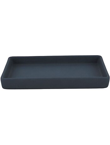 Plateau rectangulaire en céramique bleue 17x9cm