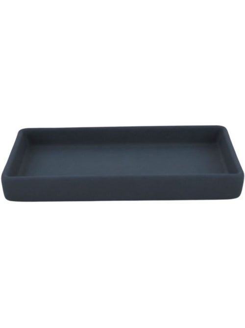 Plateau rectangulaire en céramique bleue 17x9cm - Kiabi