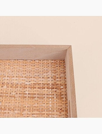 Plateau rectangulaire en rotin 30x40cm