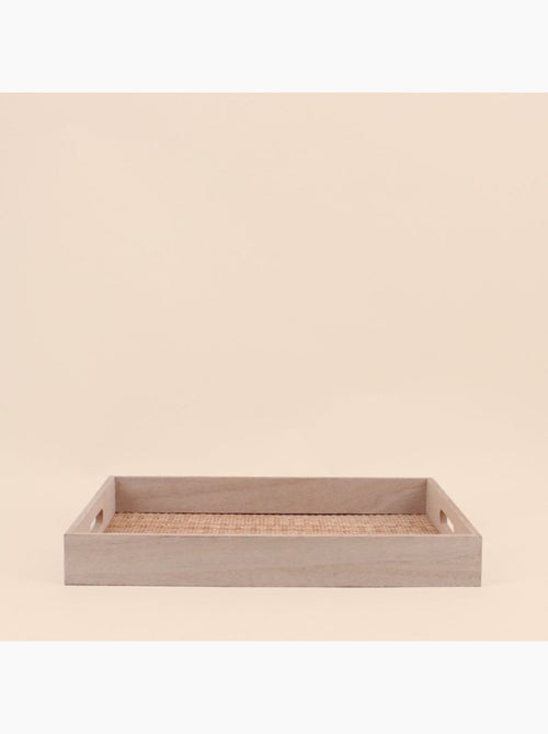 Plateau rectangulaire en rotin 30x40cm - Kiabi