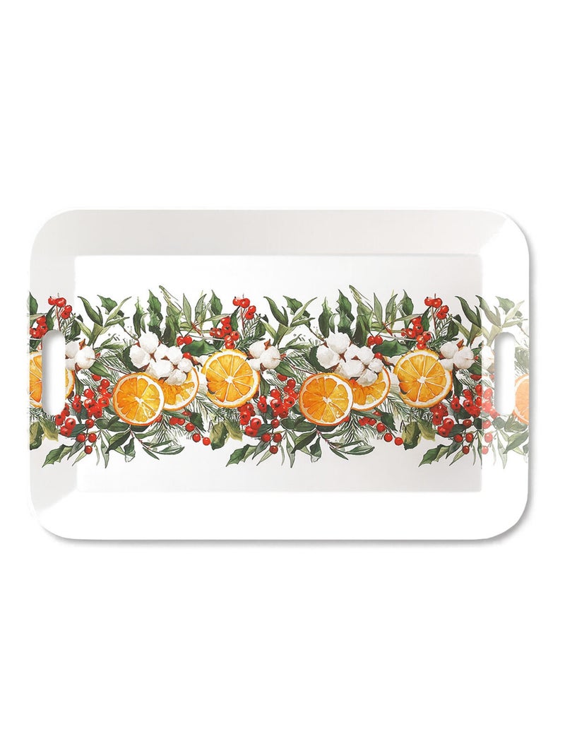 Plateau rectangulaire fruits Blanc - Kiabi