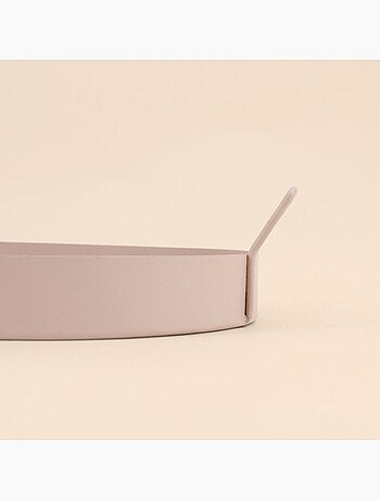 Plateau rond à motifs avec poignées 30cm