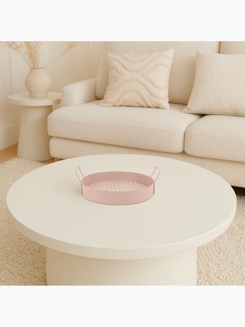 Plateau rond à motifs avec poignées 30cm - Kiabi