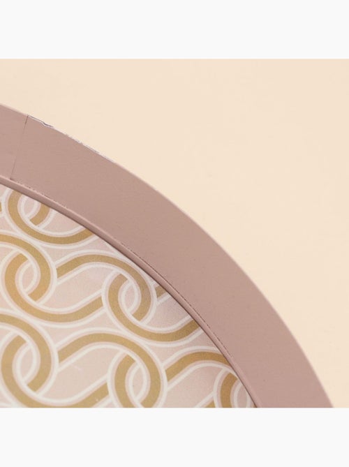 Plateau rond à motifs avec poignées 30cm - Kiabi