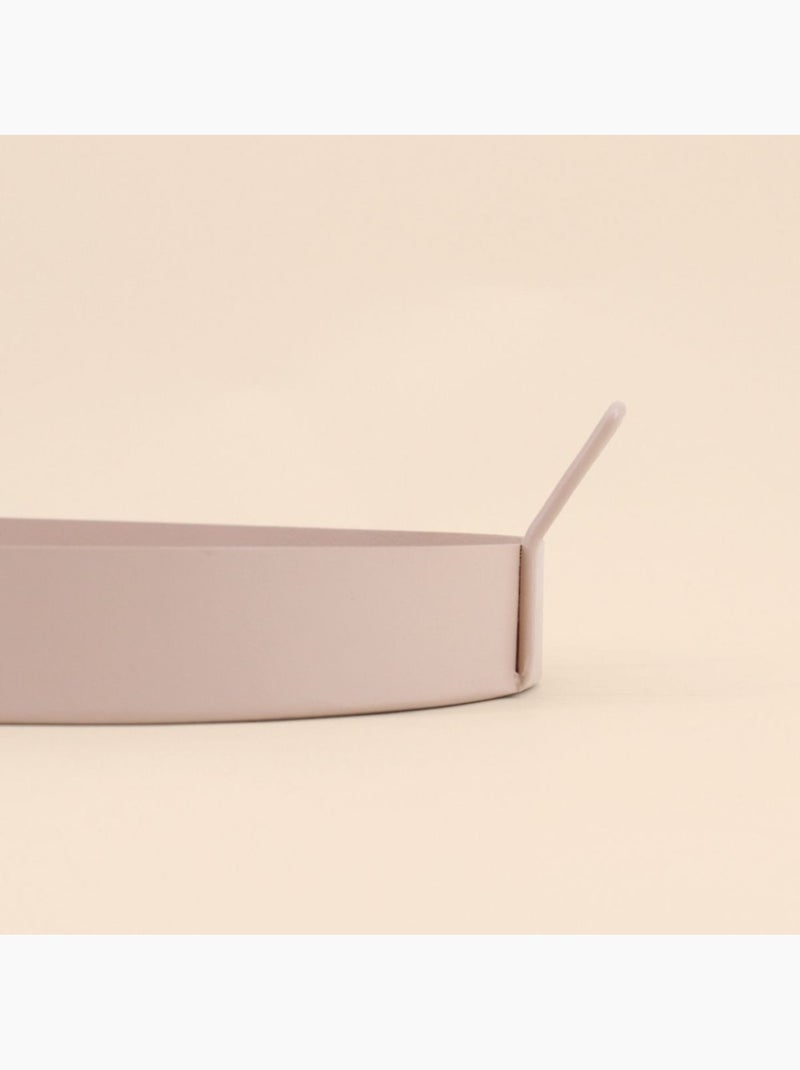 Plateau rond à motifs avec poignées 30cm Rose - Kiabi