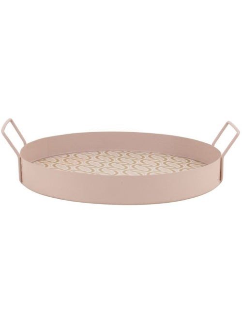 Plateau rond à motifs avec poignées 30cm - Kiabi