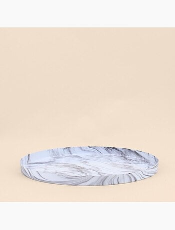 Plateau rond effet marbre 33cm