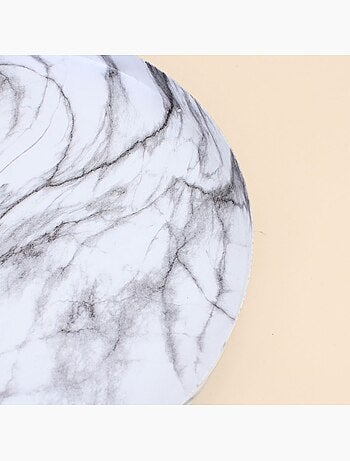 Plateau rond effet marbre 33cm