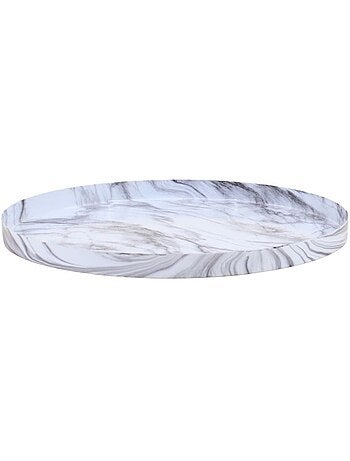Plateau rond effet marbre 33cm