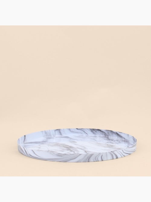 Plateau rond effet marbre 33cm - Kiabi