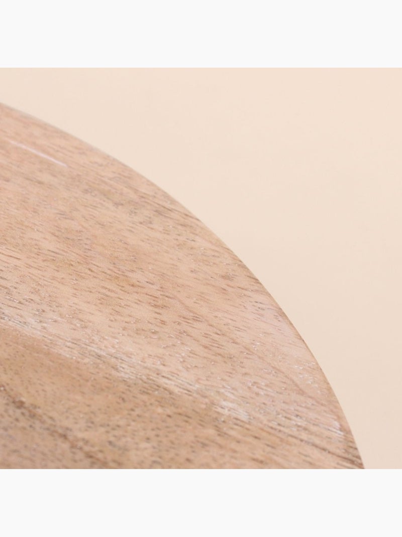 Plateau rond en bois sur pieds 30cm Beige - Kiabi