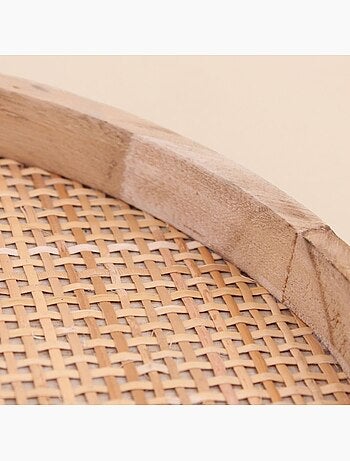 Plateau rond en cannage 28cm