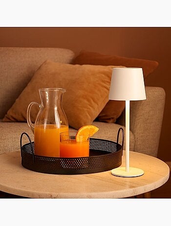 Plateau rond en métal noir 35cm