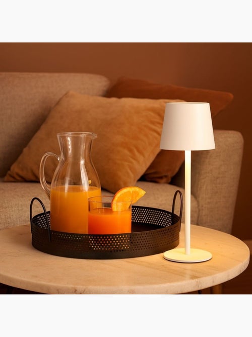 Plateau rond en métal noir 35cm - Kiabi