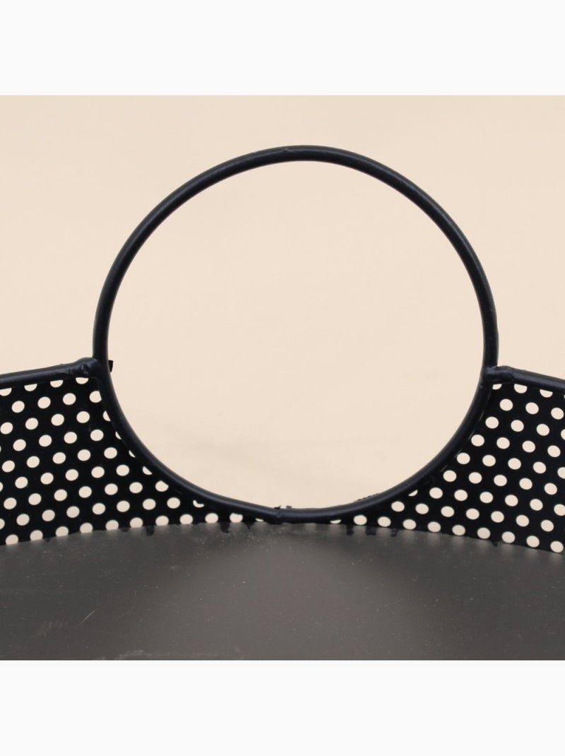 Plateau rond en métal noir 35cm Noir - Kiabi