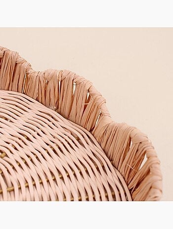 Plateau rond en rotin 25cm