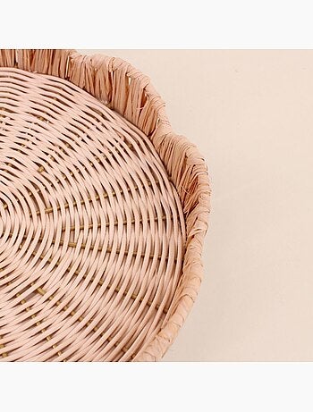 Plateau rond en rotin 25cm
