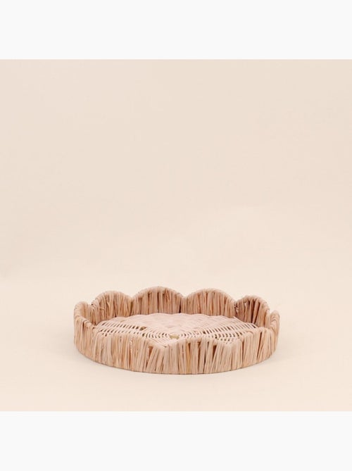 Plateau rond en rotin 25cm - Kiabi