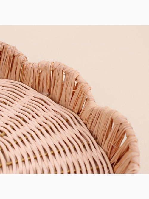 Plateau rond en rotin 25cm - Kiabi